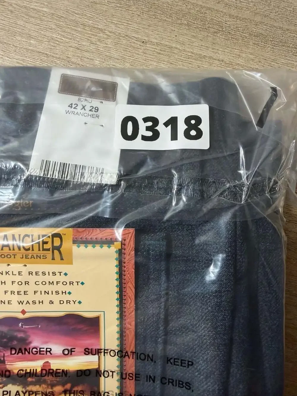 Vintage style Wrangler Wrancher Dress Jeans Polyester Bootcut Pants